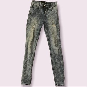 Express Acid Wash Distressed Denims Jeans Size 0